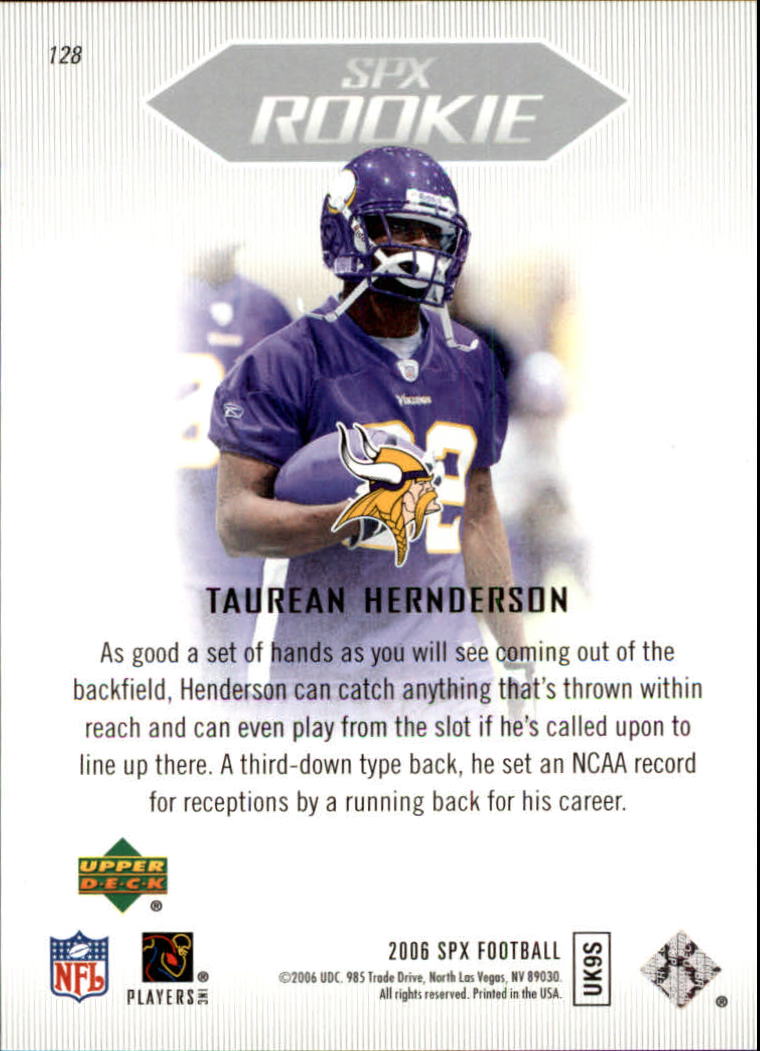 2006 SPx (Upper Deck) Football "Main Set" Cards #1 to #180 - Picture 203 of 231