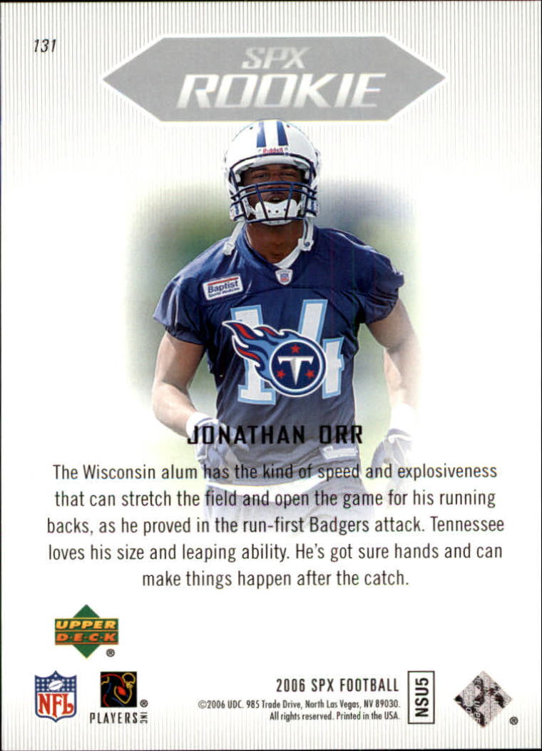 2006 SPx (Upper Deck) Football "Main Set" Cards #1 to #180 - Picture 207 of 231