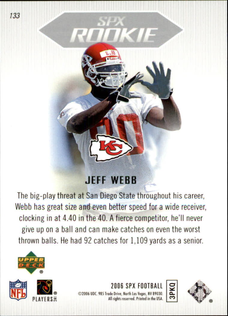 2006 SPx (Upper Deck) Football "Main Set" Cards #1 to #180 - Picture 209 of 231