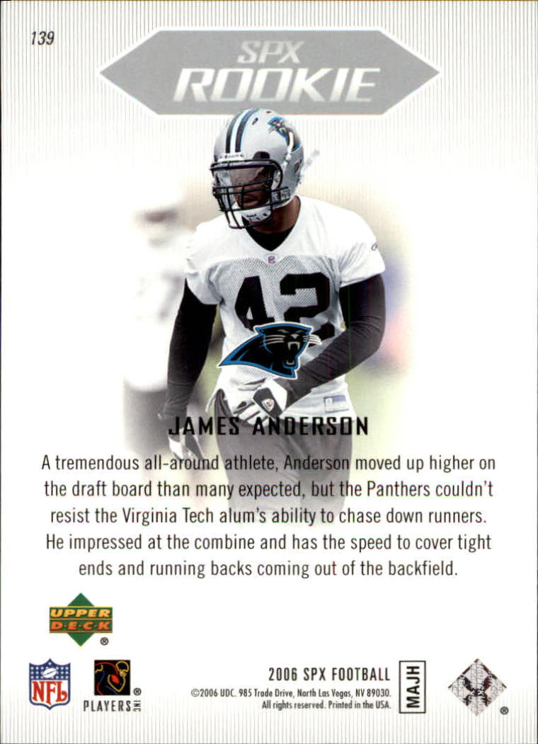 2006 SPx (Upper Deck) Football "Main Set" Cards #1 to #180 - Picture 213 of 231