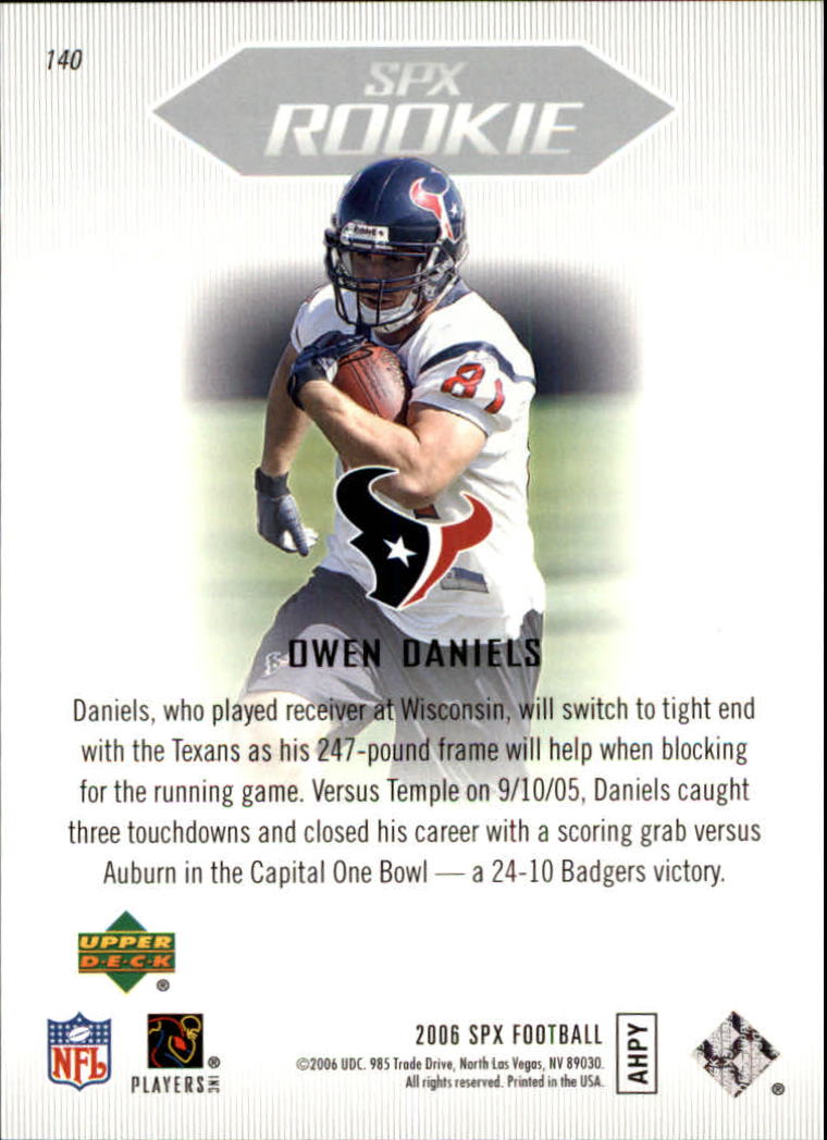 2006 SPx (Upper Deck) Football "Main Set" Cards #1 to #180 - Picture 215 of 231