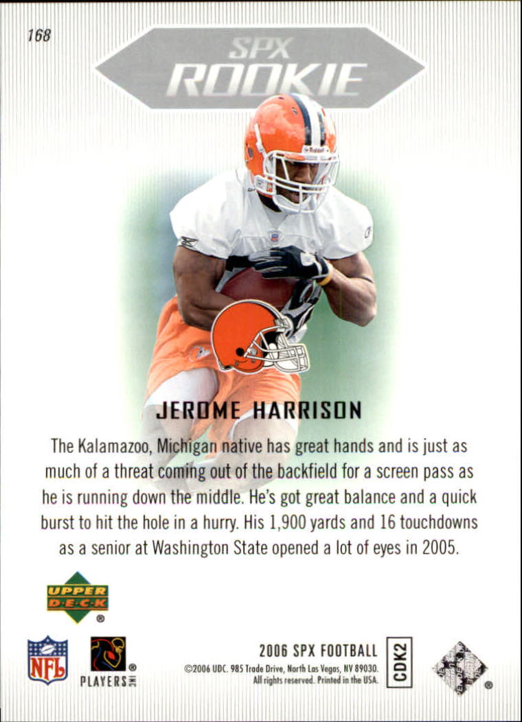 2006 SPx (Upper Deck) Football "Main Set" Cards #1 to #180 - Picture 227 of 231