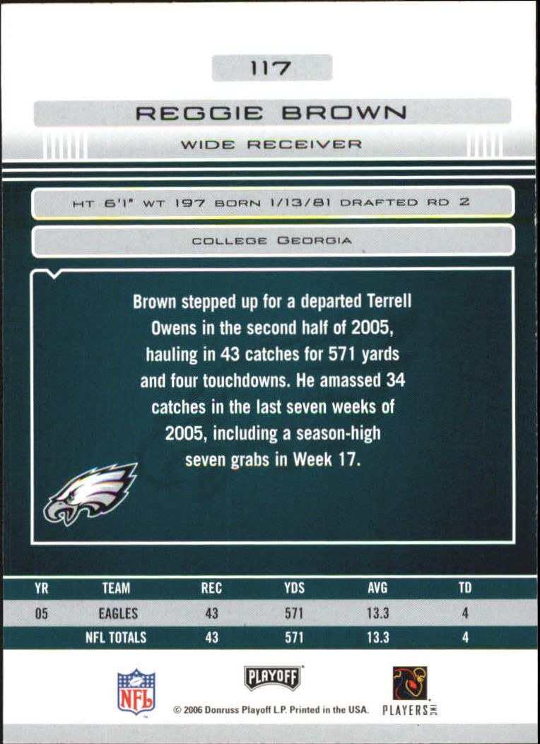 2006 Absolute Memorabilia Retail #117 Reggie Brown back image