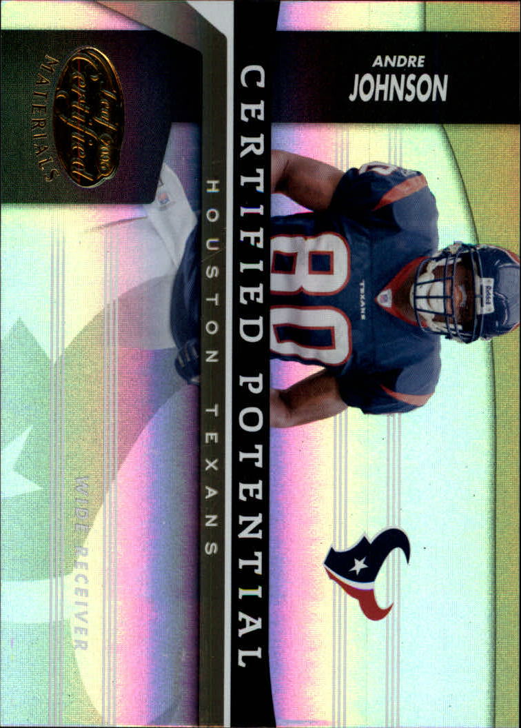 2006 Leaf Certified Materials Certified Potential Mirror #2 Andre Johnson