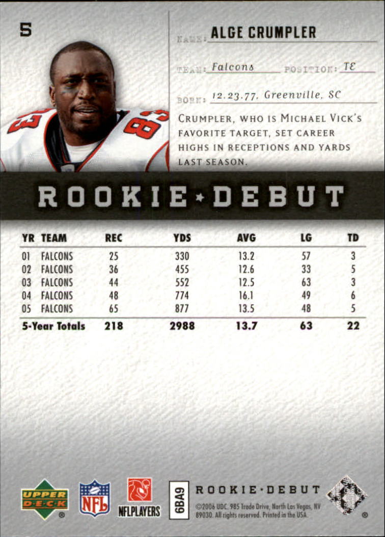 A1866- 2006 Upper Deck Rookie Debut FB +Inserts -You Pick- 15+ FREE US SHIP - Picture 11 of 359