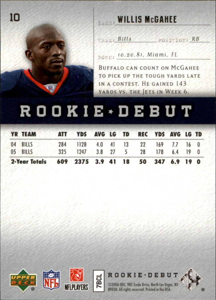 A1866- 2006 Upper Deck Rookie Debut FB +Inserts -You Pick- 15+ FREE US SHIP - Picture 19 of 359