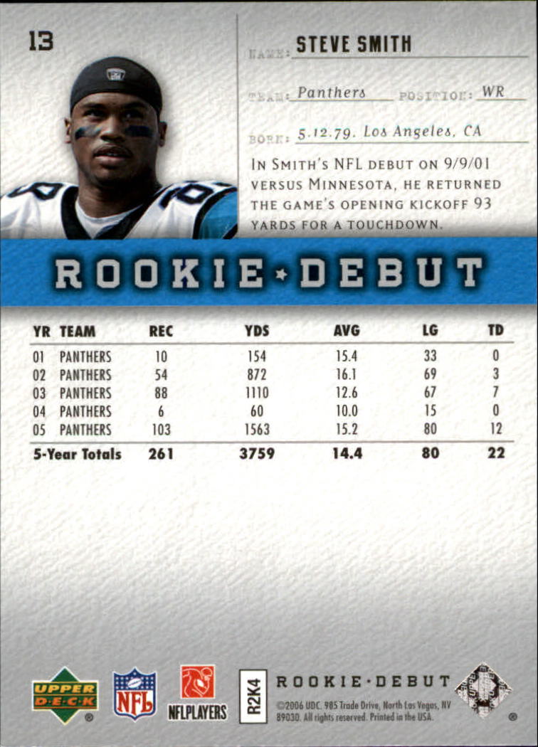 A1866- 2006 Upper Deck Rookie Debut FB +Inserts -You Pick- 15+ FREE US SHIP - Picture 25 of 359