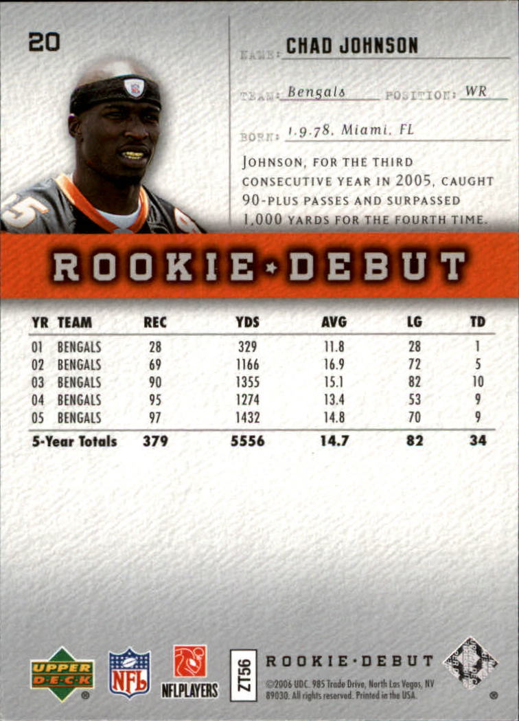A1866- 2006 Upper Deck Rookie Debut FB +Inserts -You Pick- 15+ FREE US SHIP - Picture 39 of 359