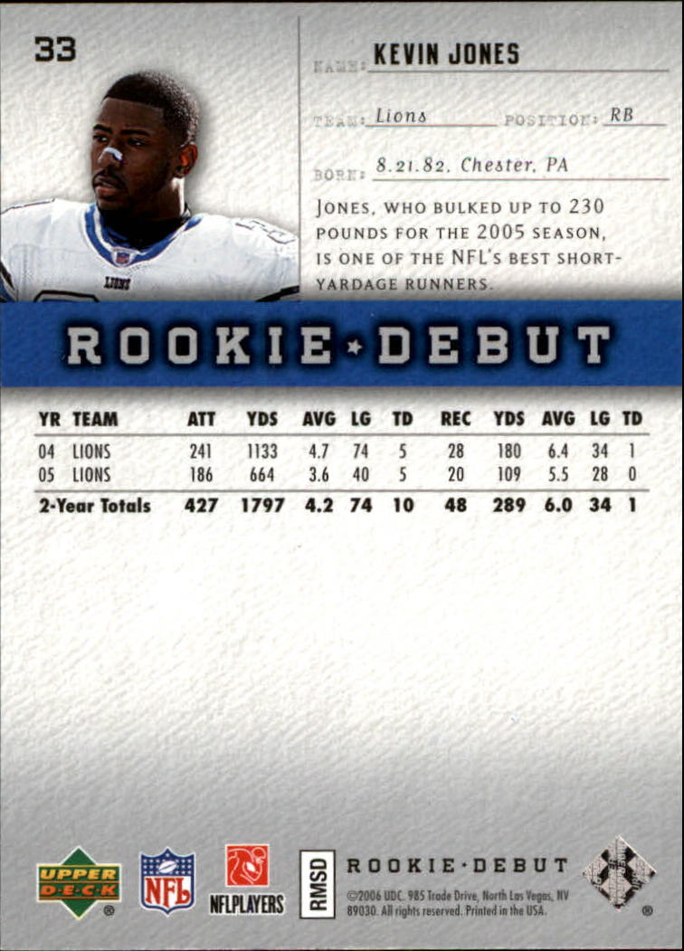 A1866- 2006 Upper Deck Rookie Debut FB +Inserts -You Pick- 15+ FREE US SHIP - Picture 65 of 359