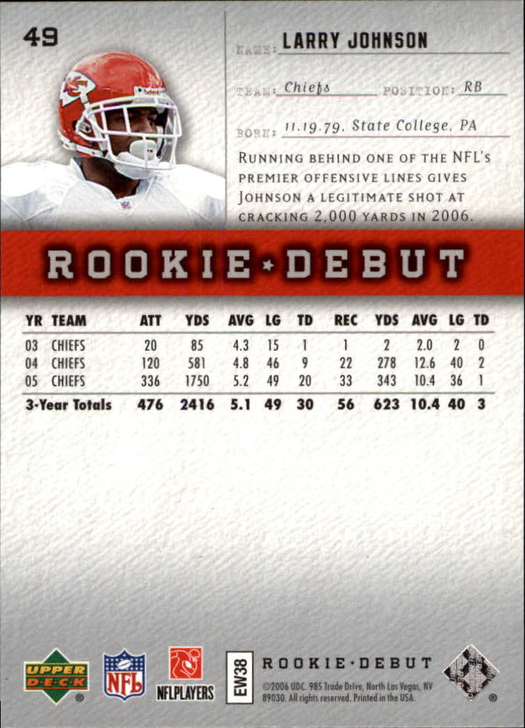 A1866- 2006 Upper Deck Rookie Debut FB +Inserts -You Pick- 15+ FREE US SHIP - Picture 93 of 359