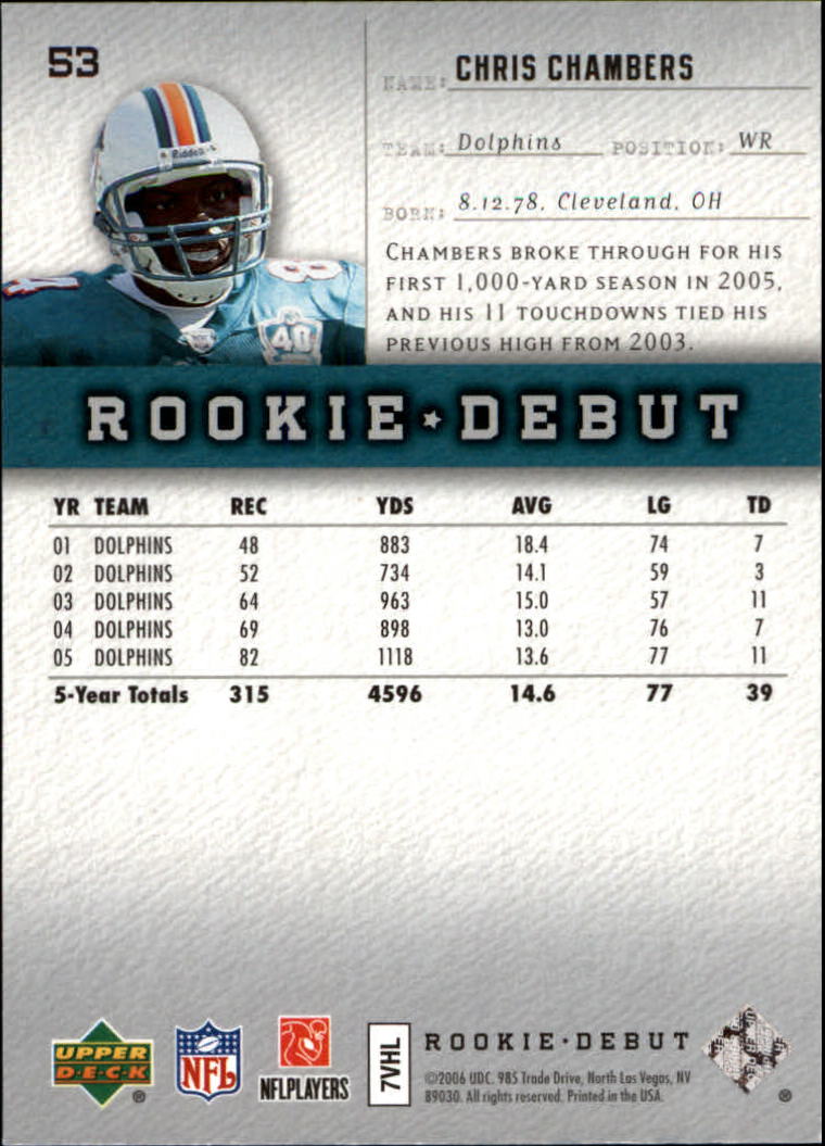 A1866- 2006 Upper Deck Rookie Debut FB +Inserts -You Pick- 15+ FREE US SHIP - Picture 101 of 359