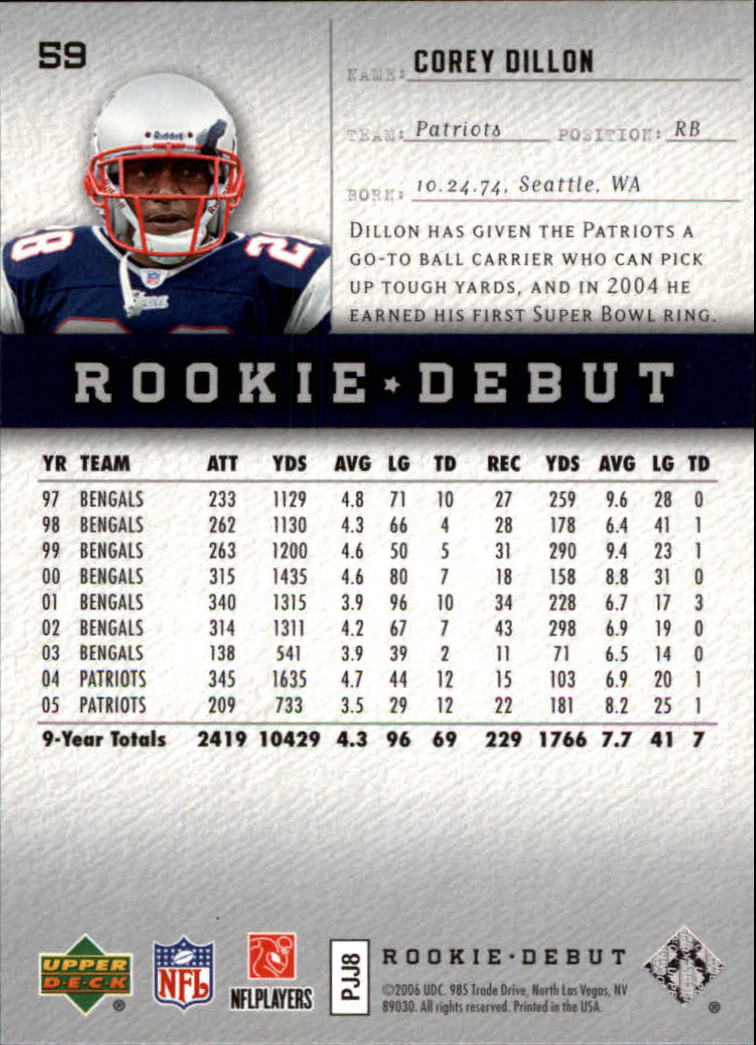 A1866- 2006 Upper Deck Rookie Debut FB +Inserts -You Pick- 15+ FREE US SHIP - Picture 111 of 359
