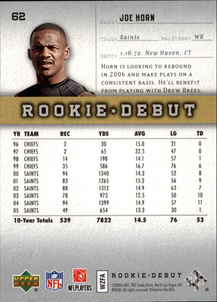 A1866- 2006 Upper Deck Rookie Debut FB +Inserts -You Pick- 15+ FREE US SHIP - Picture 117 of 359