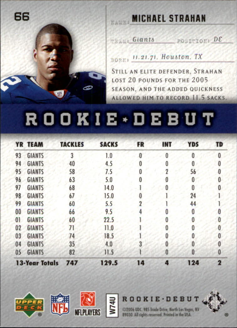 A1866- 2006 Upper Deck Rookie Debut FB +Inserts -You Pick- 15+ FREE US SHIP - Picture 125 of 359