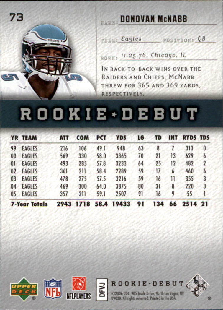 A1866- 2006 Upper Deck Rookie Debut FB +Inserts -You Pick- 15+ FREE US SHIP - Picture 139 of 359