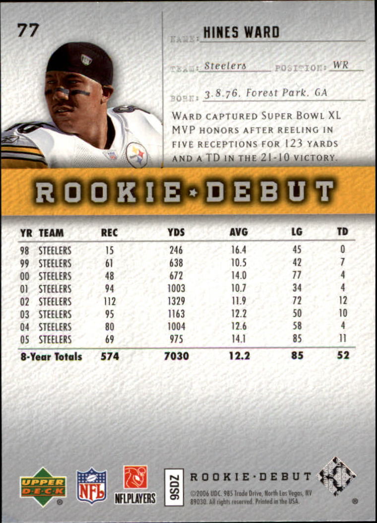 A1866- 2006 Upper Deck Rookie Debut FB +Inserts -You Pick- 15+ FREE US SHIP - Picture 147 of 359