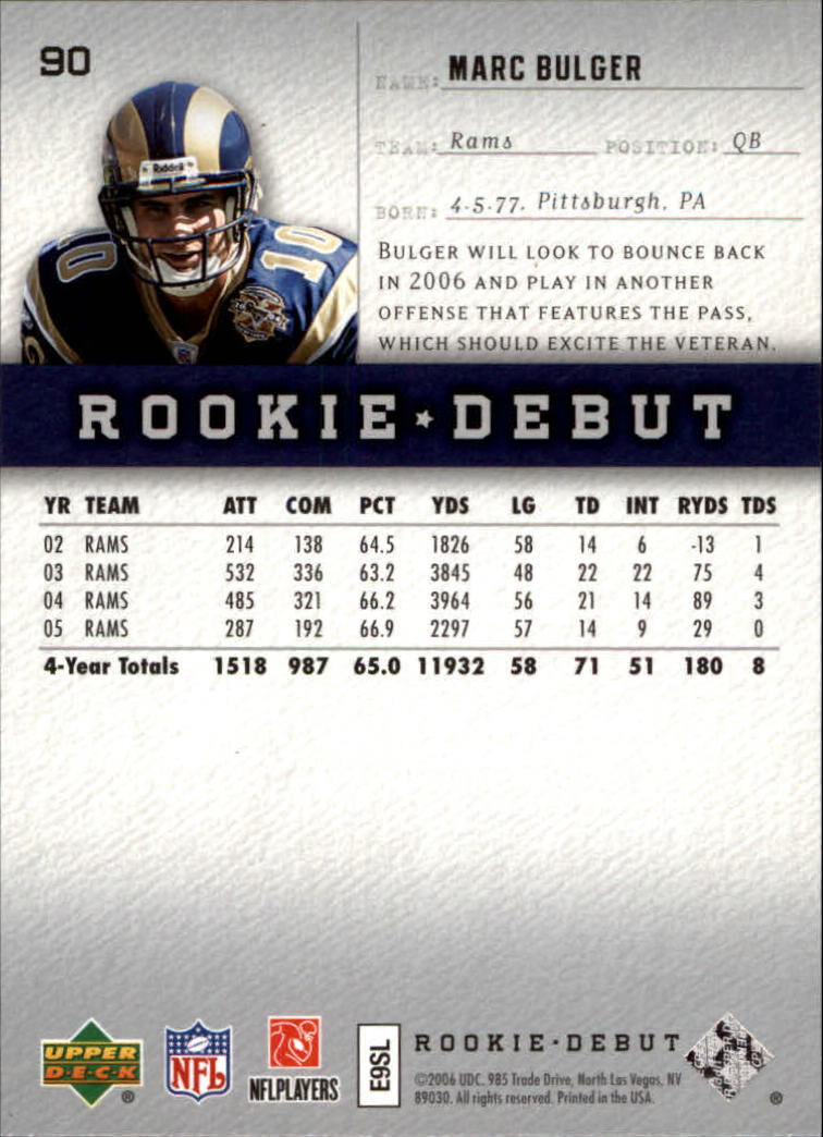 A1866- 2006 Upper Deck Rookie Debut FB +Inserts -You Pick- 15+ FREE US SHIP - Picture 173 of 359