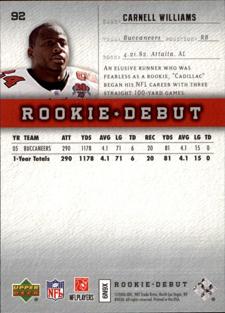 A1866- 2006 Upper Deck Rookie Debut FB +Inserts -You Pick- 15+ FREE US SHIP - Picture 177 of 359