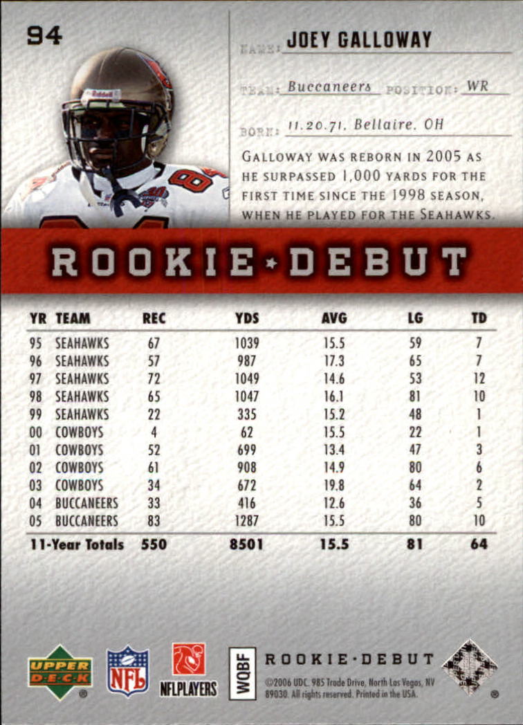 A1866- 2006 Upper Deck Rookie Debut FB +Inserts -You Pick- 15+ FREE US SHIP - Picture 181 of 359