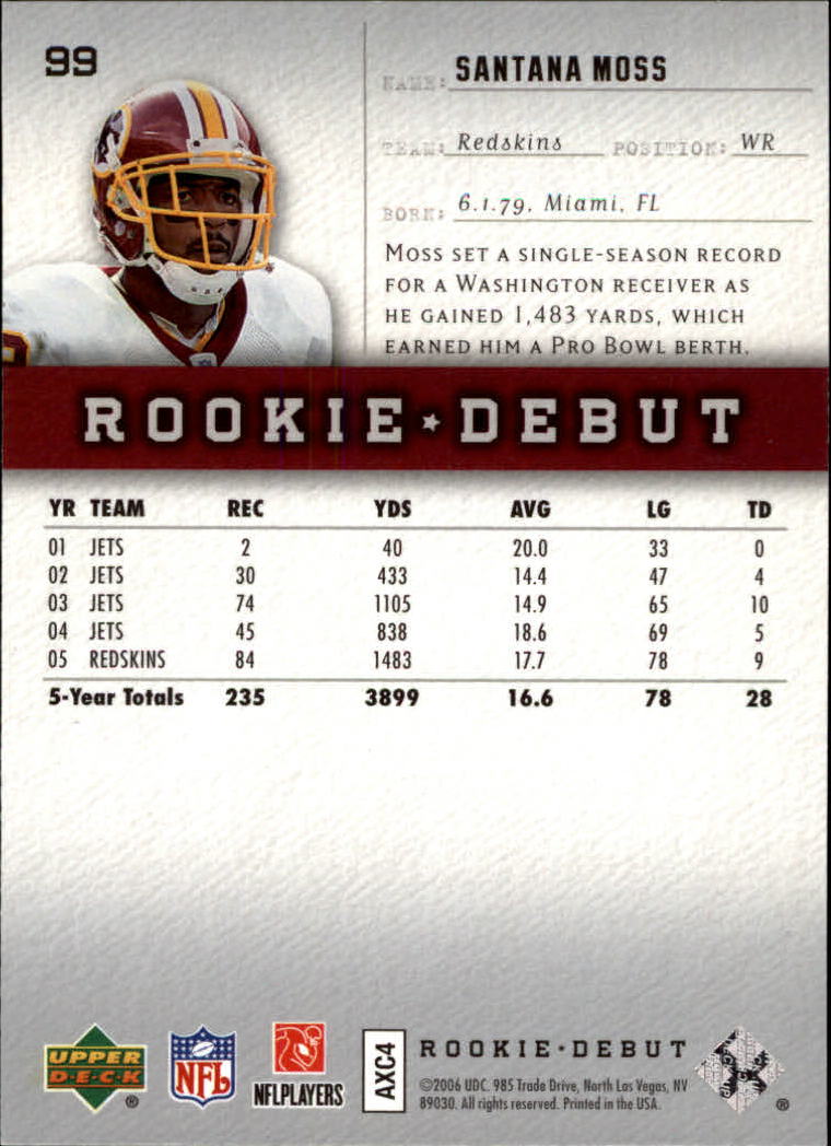 A1866- 2006 Upper Deck Rookie Debut FB +Inserts -You Pick- 15+ FREE US SHIP - Picture 191 of 359