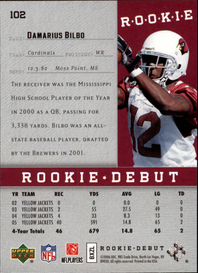 A1866- 2006 Upper Deck Rookie Debut FB +Inserts -You Pick- 15+ FREE US SHIP - Picture 195 of 359