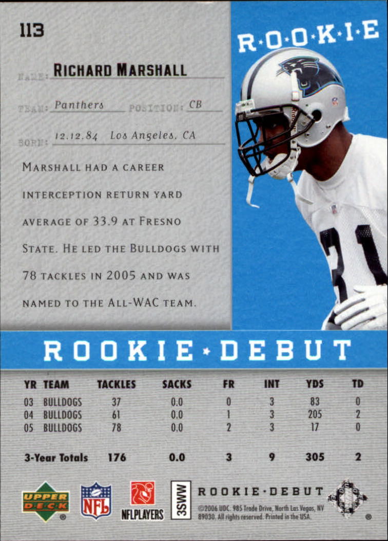A1866- 2006 Upper Deck Rookie Debut FB +Inserts -You Pick- 15+ FREE US SHIP - Picture 207 of 359