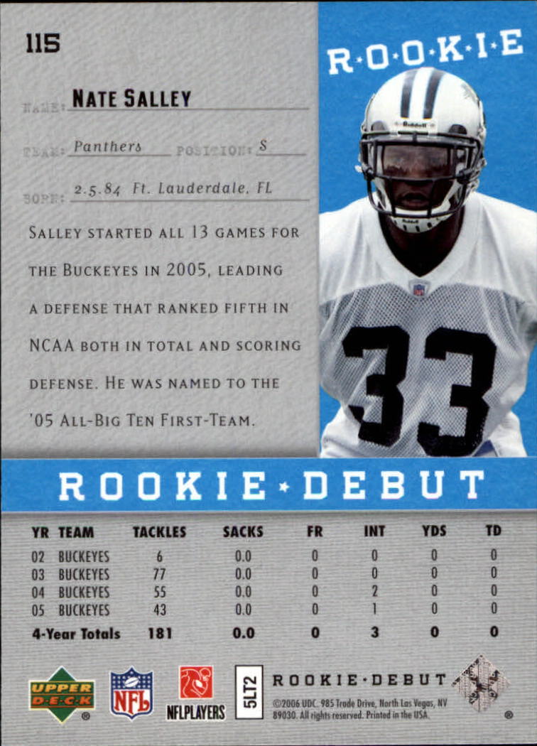 A1866- 2006 Upper Deck Rookie Debut FB +Inserts -You Pick- 15+ FREE US SHIP - Picture 209 of 359