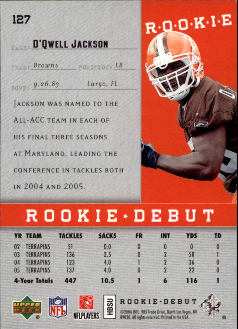 A1866- 2006 Upper Deck Rookie Debut FB +Inserts -You Pick- 15+ FREE US SHIP - Picture 219 of 359