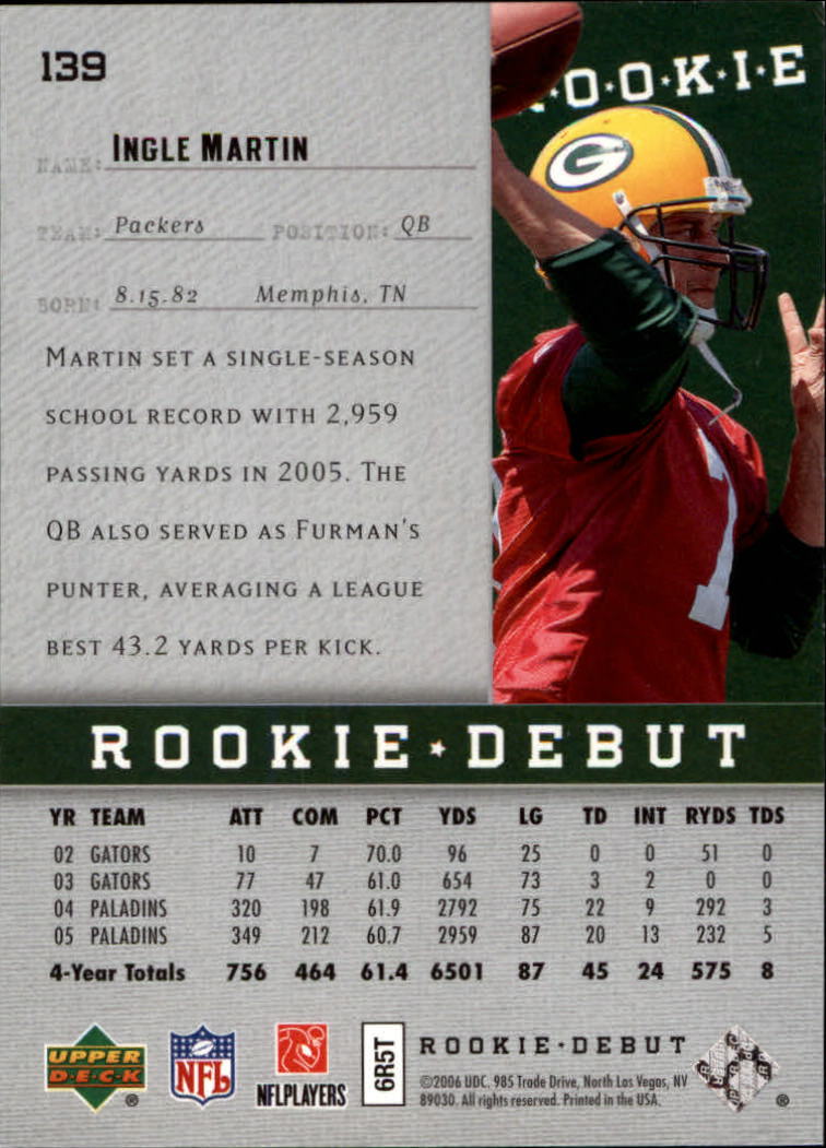 A1866- 2006 Upper Deck Rookie Debut FB +Inserts -You Pick- 15+ FREE US SHIP - Picture 229 of 359