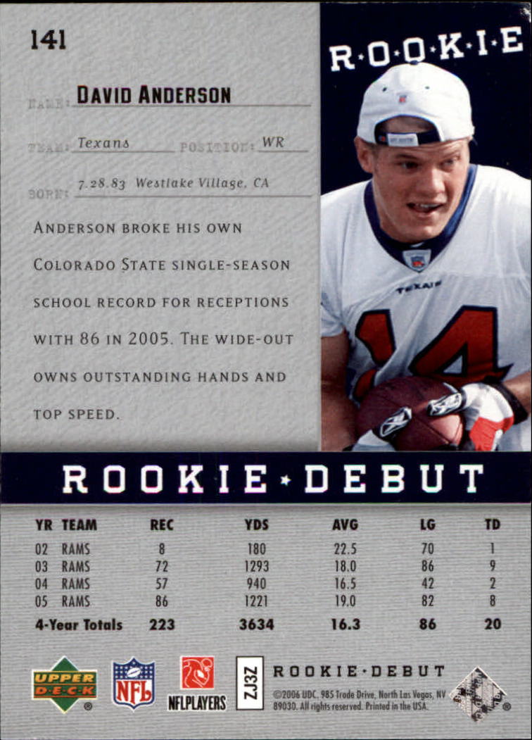 A1866- 2006 Upper Deck Rookie Debut FB +Inserts -You Pick- 15+ FREE US SHIP - Picture 233 of 359