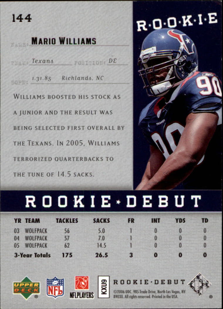 A1866- 2006 Upper Deck Rookie Debut FB +Inserts -You Pick- 15+ FREE US SHIP - Picture 239 of 359