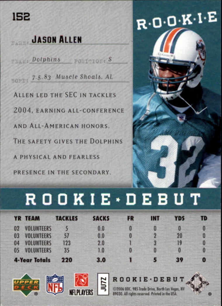 A1866- 2006 Upper Deck Rookie Debut FB +Inserts -You Pick- 15+ FREE US SHIP - Picture 253 of 359