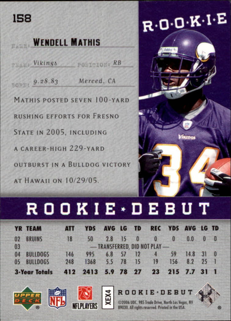 A1866- 2006 Upper Deck Rookie Debut FB +Inserts -You Pick- 15+ FREE US SHIP - Picture 257 of 359