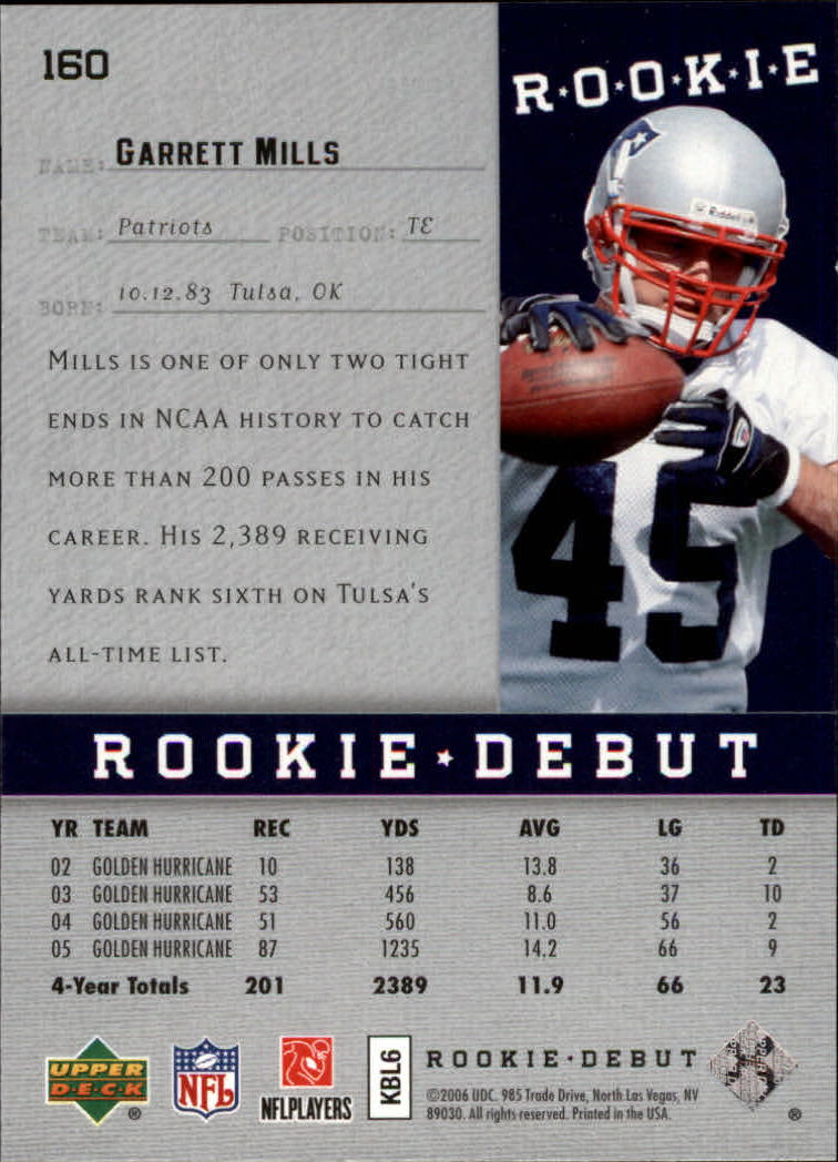A1866- 2006 Upper Deck Rookie Debut FB +Inserts -You Pick- 15+ FREE US SHIP - Picture 261 of 359