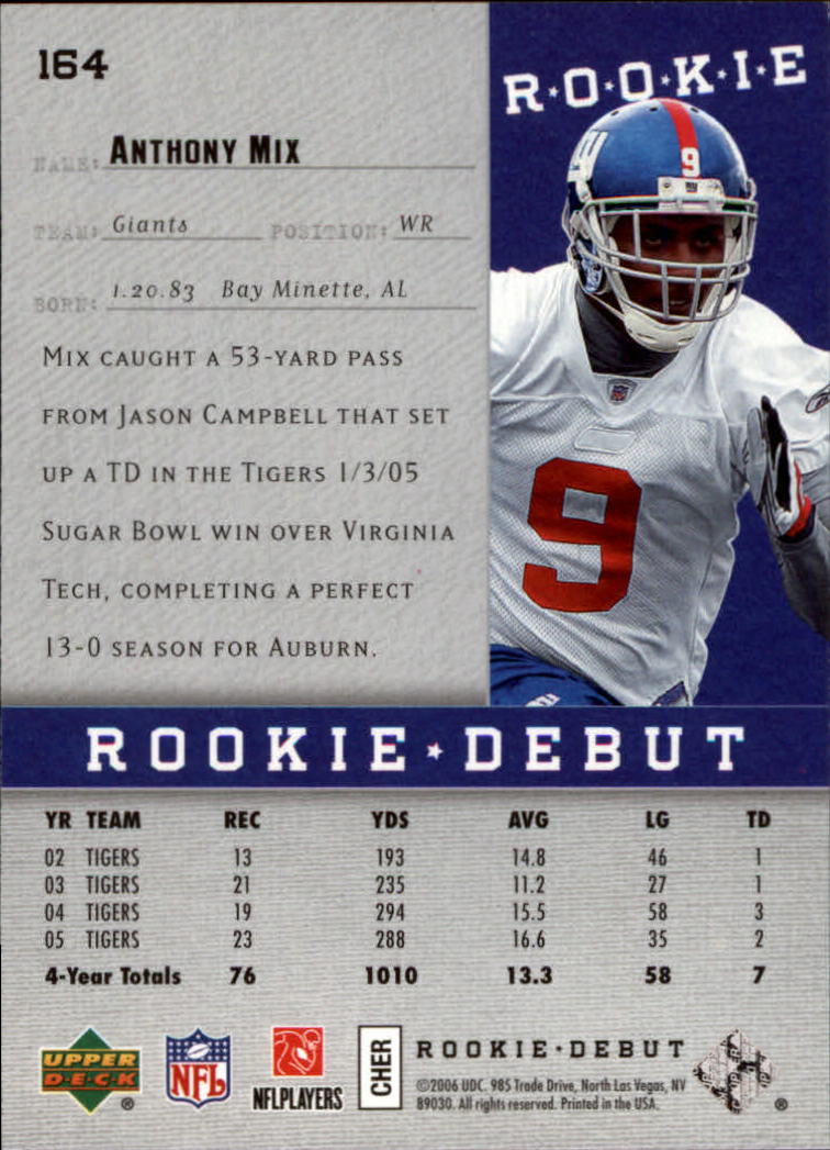 A1866- 2006 Upper Deck Rookie Debut FB +Inserts -You Pick- 15+ FREE US SHIP - Picture 263 of 359