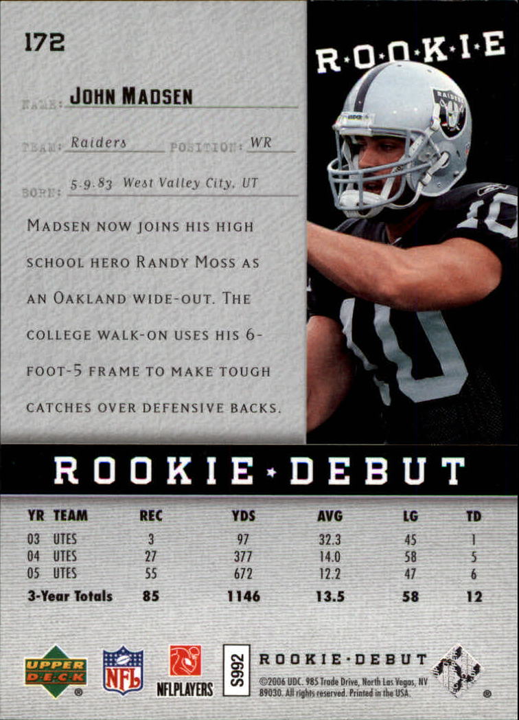 A1866- 2006 Upper Deck Rookie Debut FB +Inserts -You Pick- 15+ FREE US SHIP - Picture 273 of 359