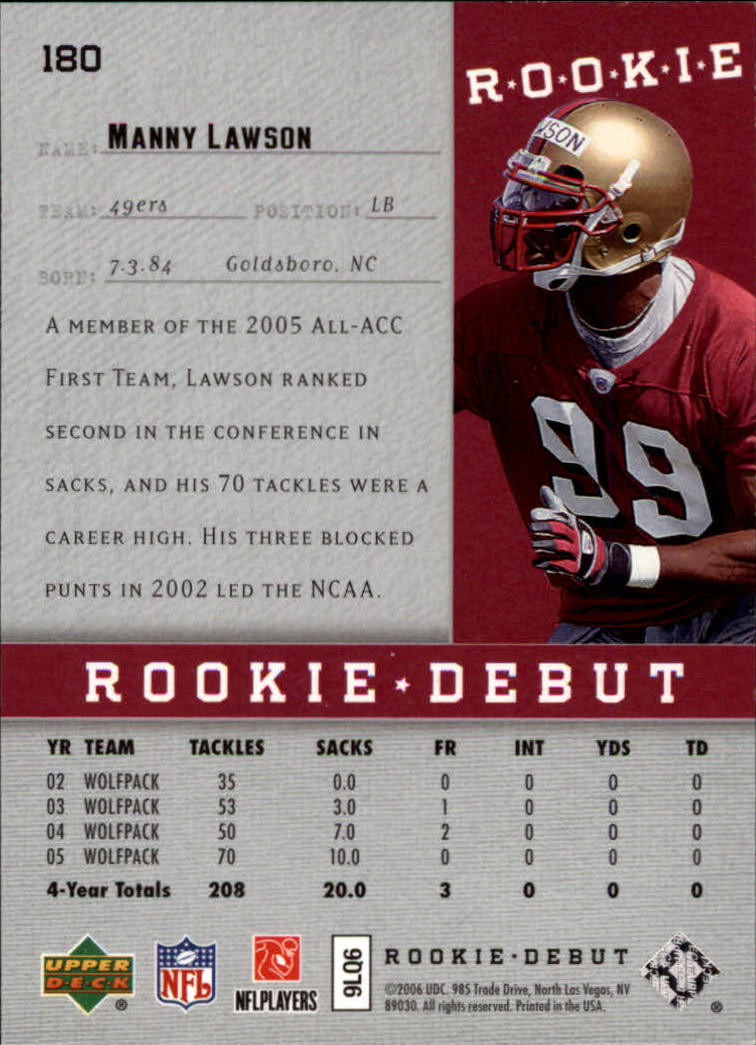 A1866- 2006 Upper Deck Rookie Debut FB +Inserts -You Pick- 15+ FREE US SHIP - Picture 285 of 359