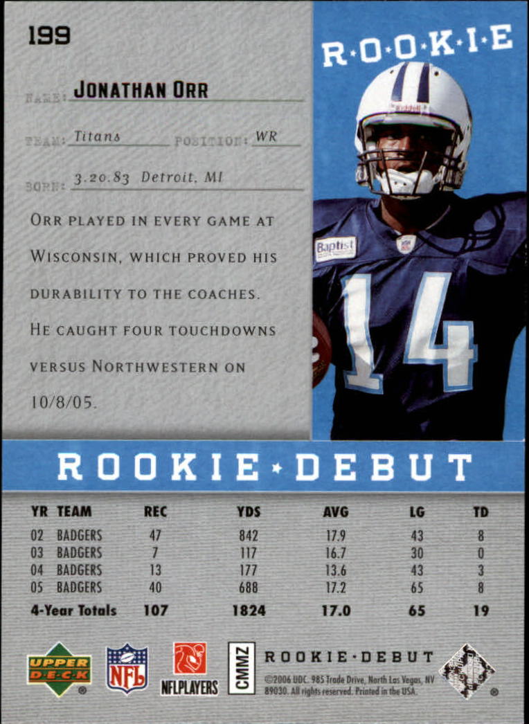 A1866- 2006 Upper Deck Rookie Debut FB +Inserts -You Pick- 15+ FREE US SHIP - Picture 307 of 359