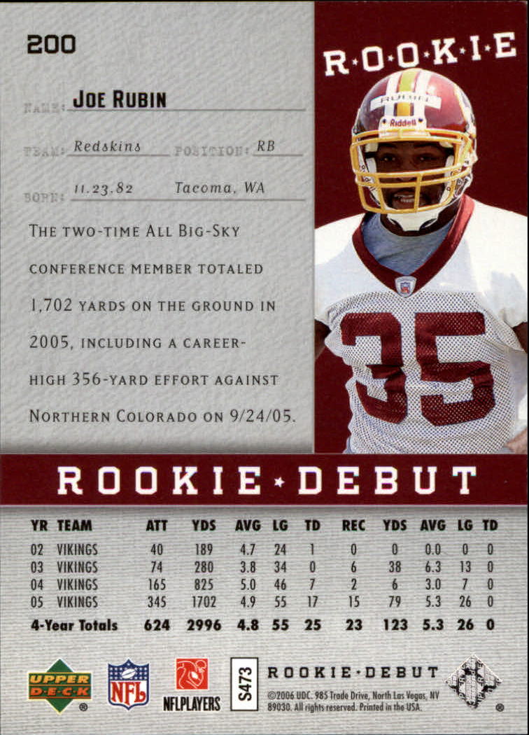 A1866- 2006 Upper Deck Rookie Debut FB +Inserts -You Pick- 15+ FREE US SHIP - Picture 309 of 359