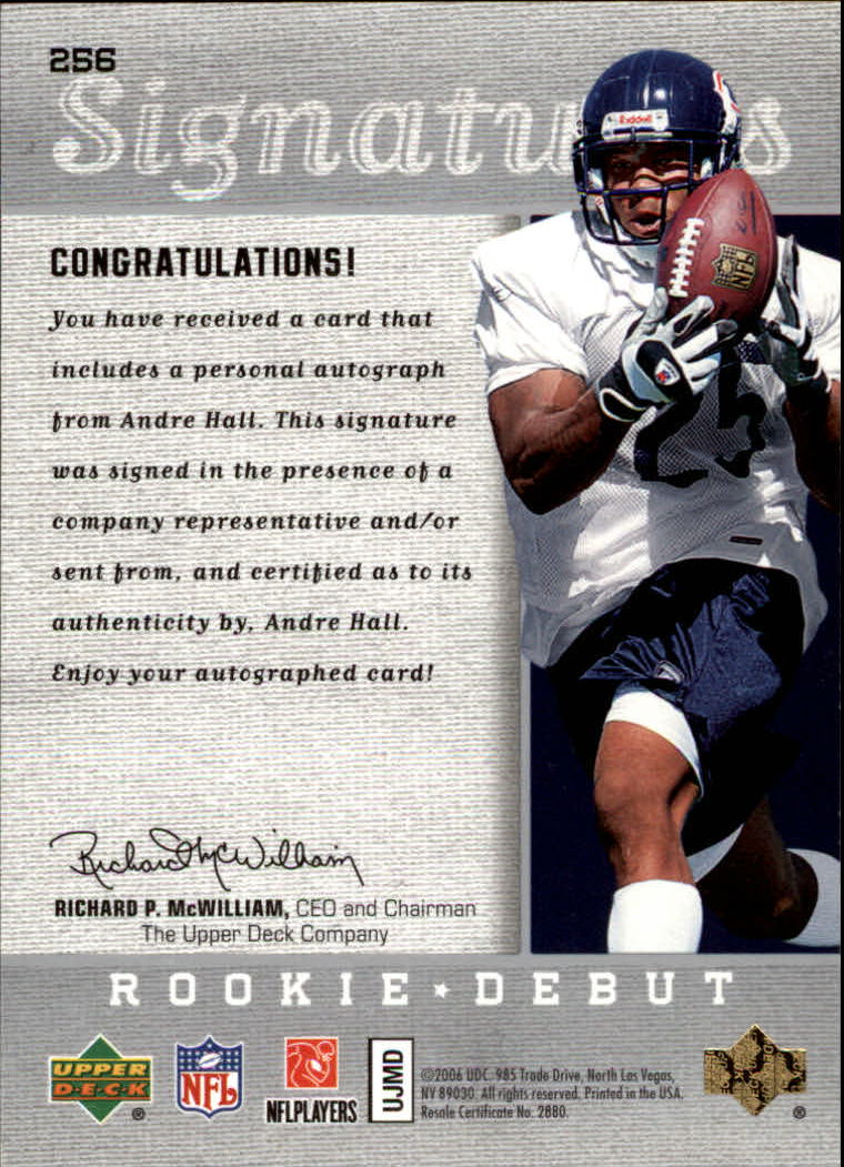 A1866- 2006 Upper Deck Rookie Debut FB +Inserts -You Pick- 15+ FREE US SHIP - Picture 311 of 359