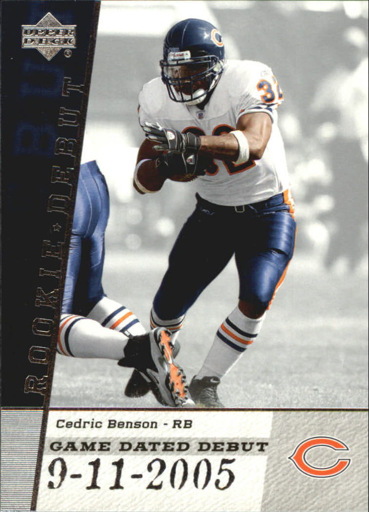 2006 Upper Deck Rookie Debut Game Dated #GDDCB Cedric Benson - NM