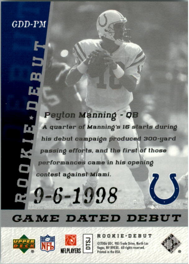 A1866- 2006 Upper Deck Rookie Debut FB +Inserts -You Pick- 15+ FREE US SHIP - Picture 327 of 359