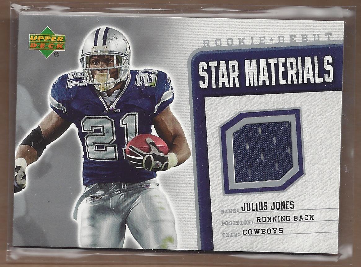 2006 Upper Deck Rookie Debut Star Materials Silver #SMJJ Julius Jones