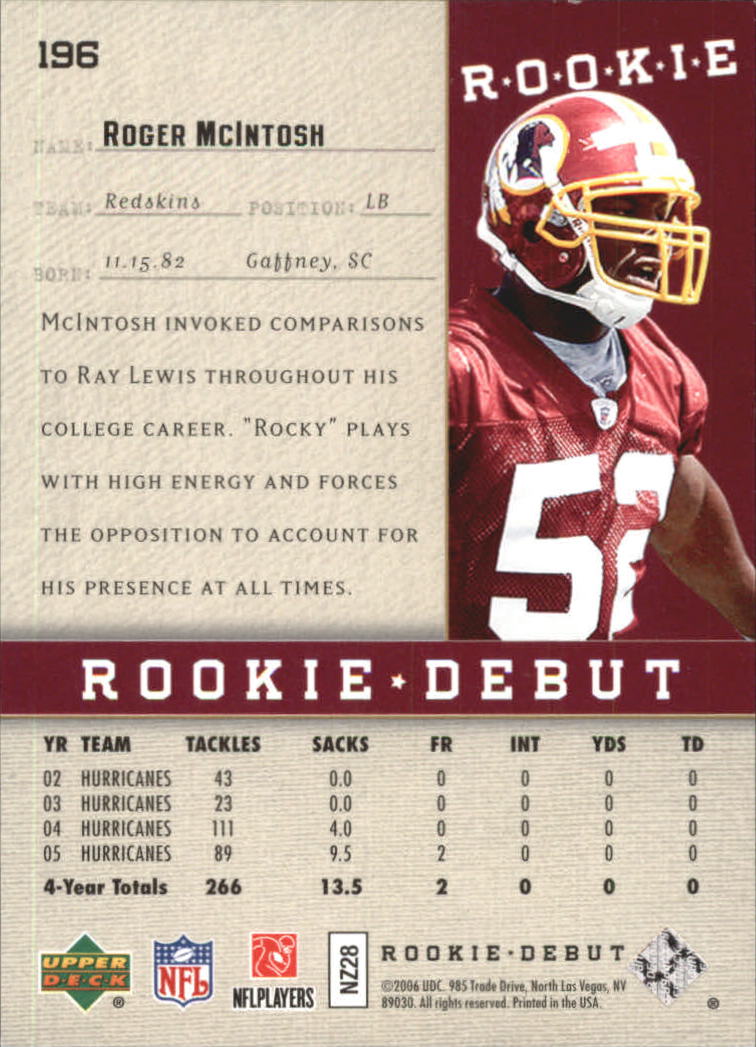 A1866- 2006 Upper Deck Rookie Debut FB +Inserts -You Pick- 15+ FREE US SHIP - Picture 339 of 359