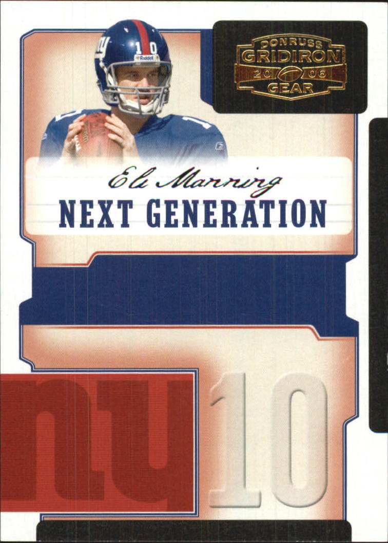 2006 Donruss Gridiron Gear Next Generation Gold #14 Eli Manning