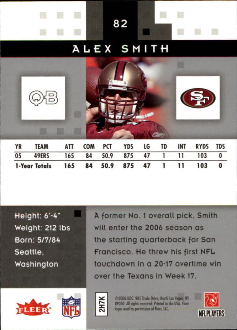 2006 Hot Prospects #82 Alex Smith QB back image