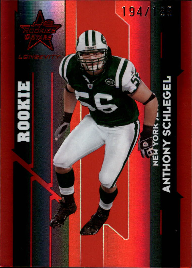 2006 Leaf Rookies and Stars Longevity Target Ruby Parallel #138 Anthony Schlegel