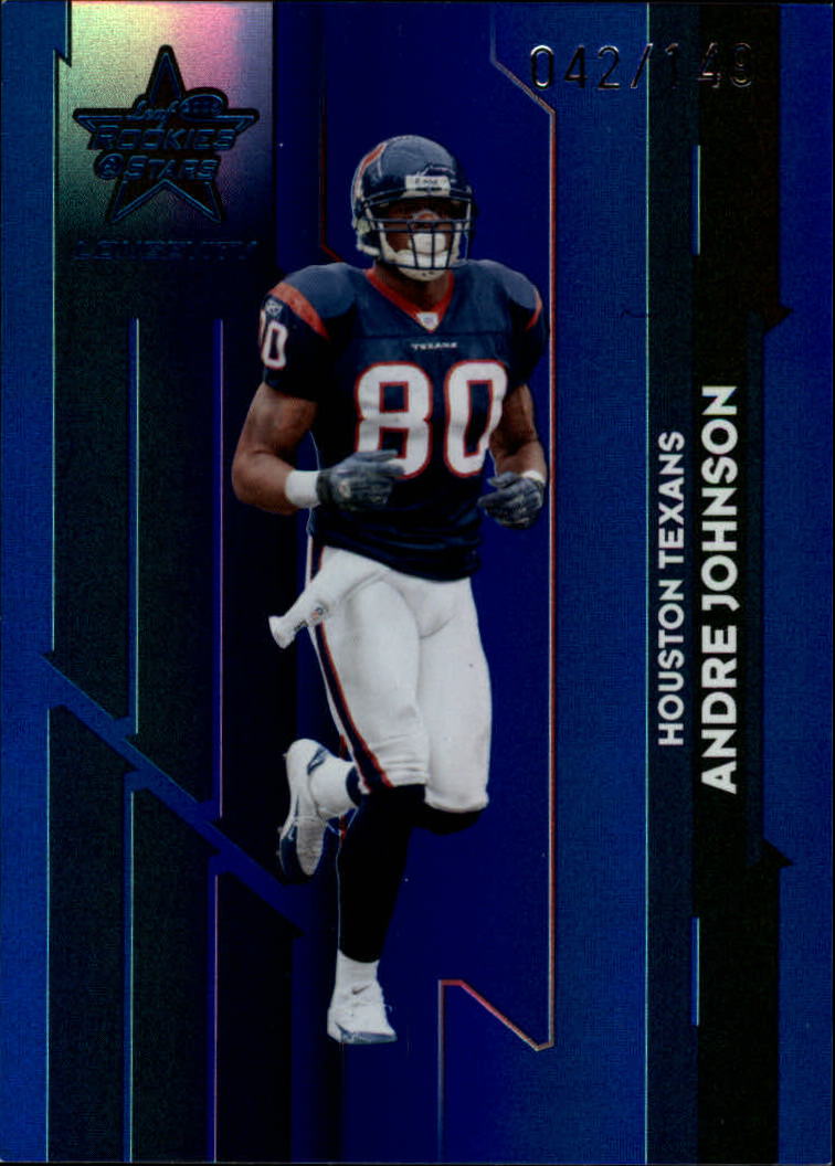 2006 Leaf Rookies and Stars Longevity Target Sapphire Parallel #43 Andre Johnson