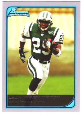 2006 Absolute Memorabilia Leon Washington New York Jets Rookie Jersey Card