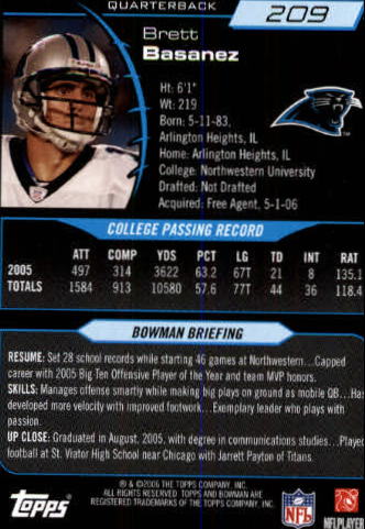 A1971- 2006 Bowman Football Cards 201-275 +Inserts -You Pick- 15+ FREE US SHIP - Picture 17 of 348